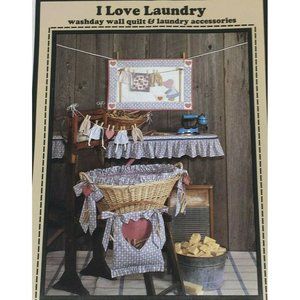 Vintage Calico Hills Farm I Love Laundry Wall Quilt Sewing Pattern Instruction